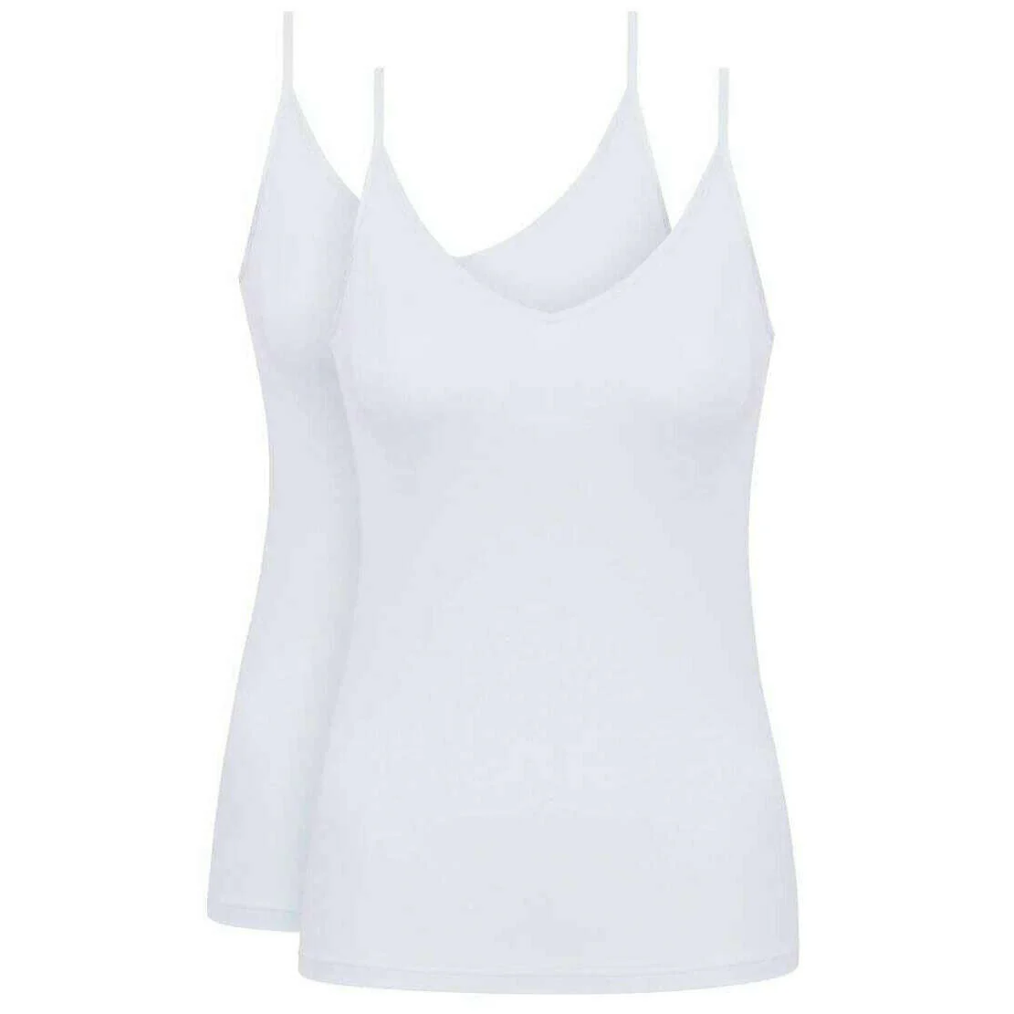 Mey Pure Sense Twin Pack Spaghetti Top - White