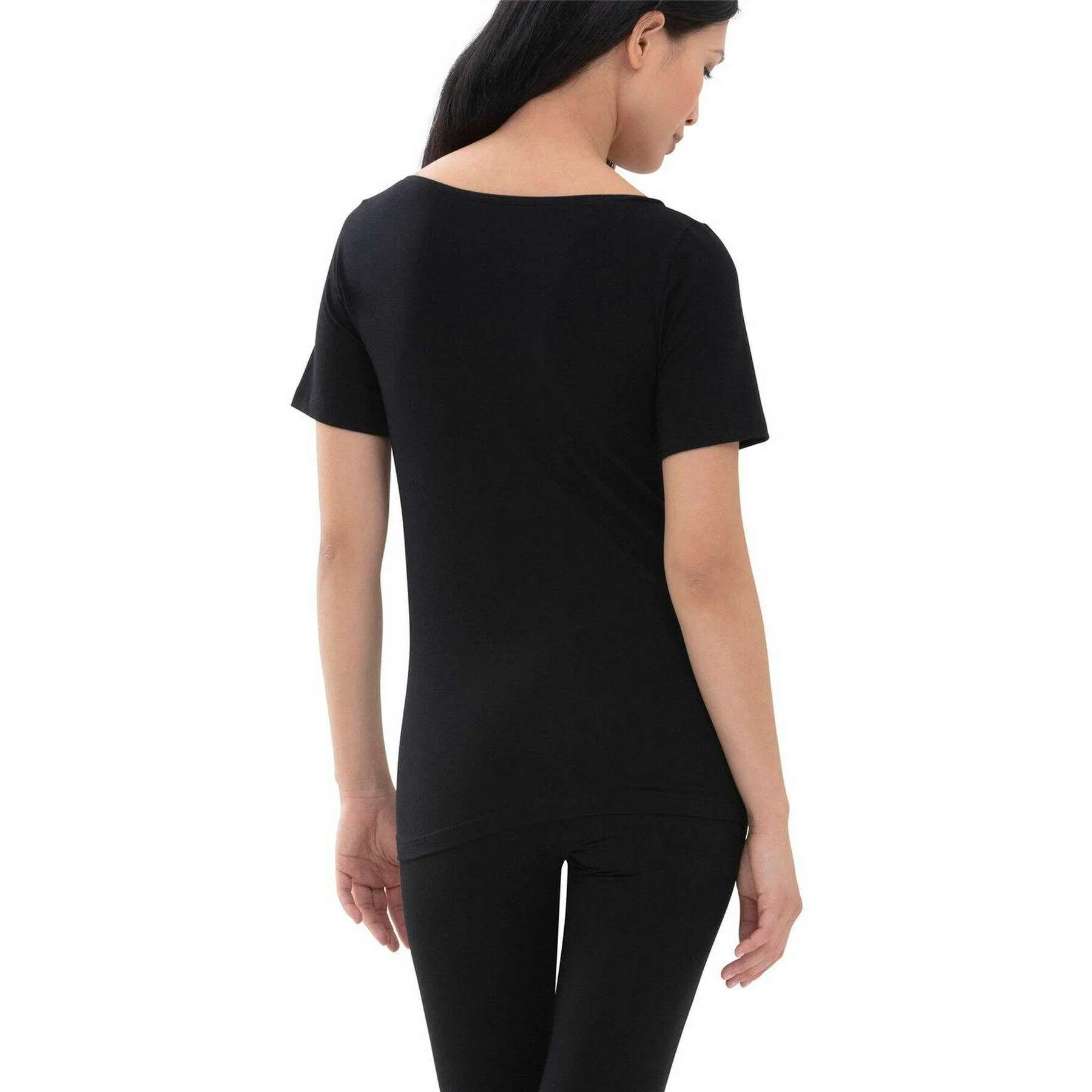 Mey Superfine Organic Short-Sleeved Top - Black - Image 3