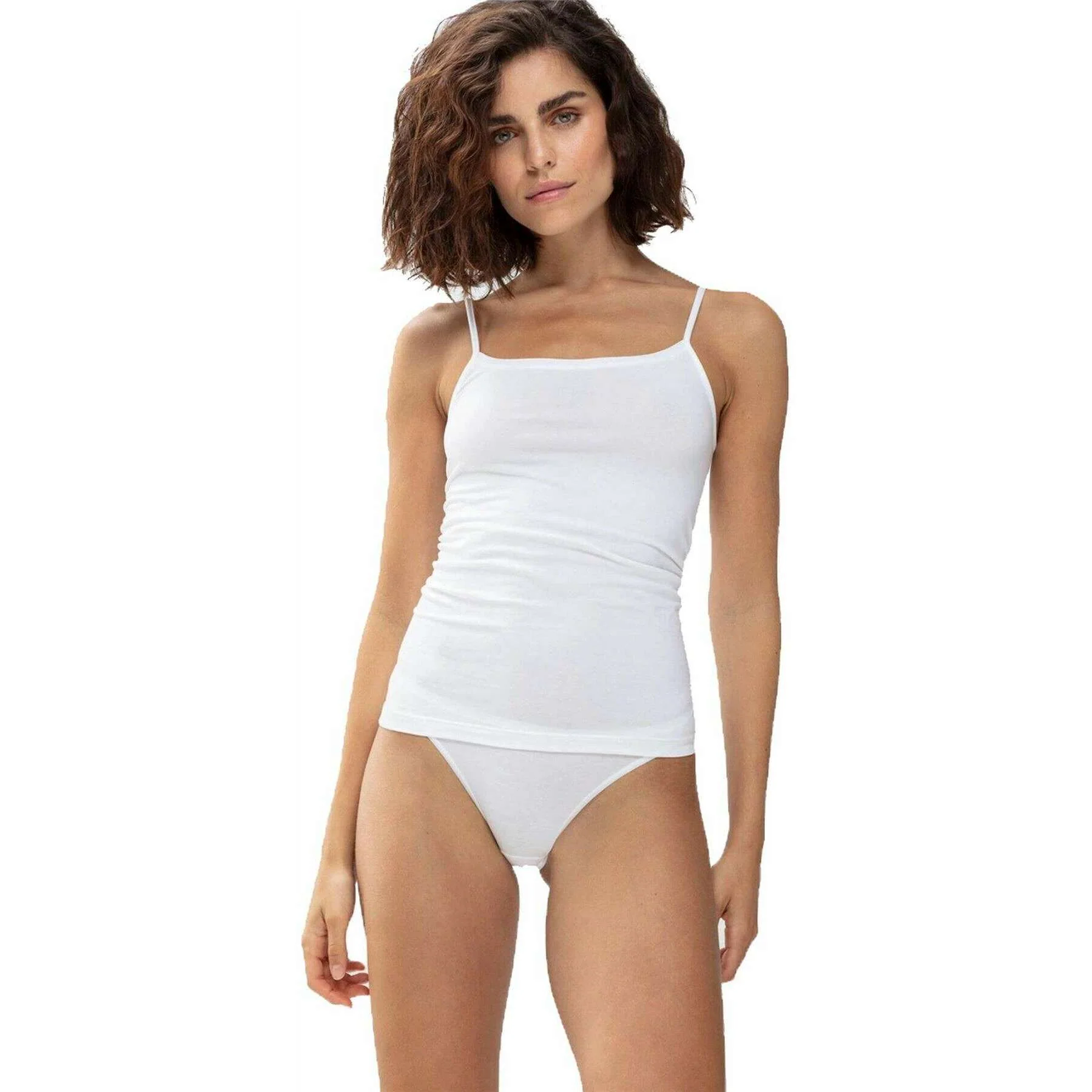 Mey Superfine Organic Spaghetti Top - White - Image 2