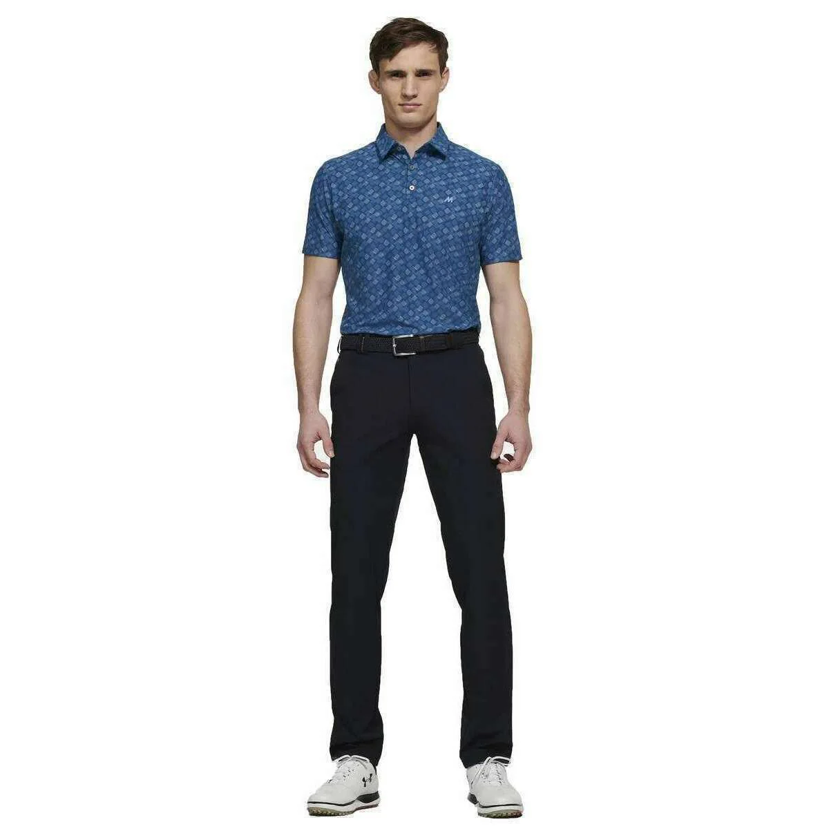Meyer Phil Performance Print Polo - Blue - Image 3