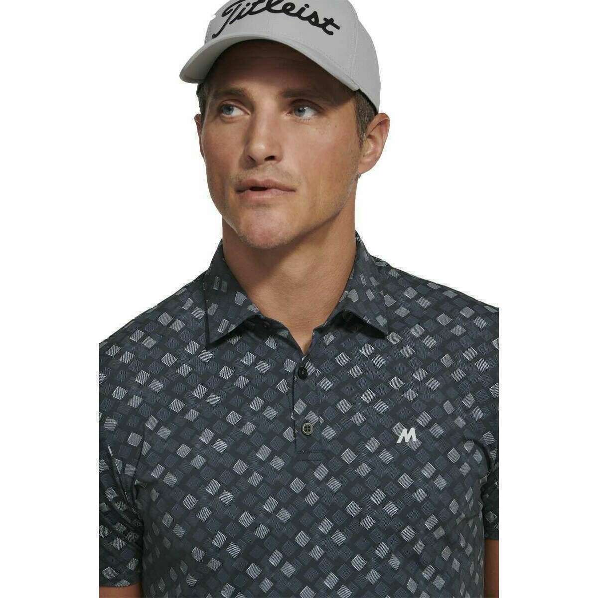 Meyer Phil Performance Print Polo - Charcoal Grey - Image 4