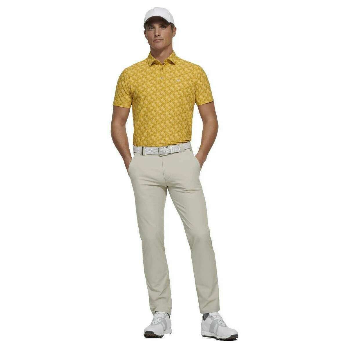 Meyer Phil Performance Print Polo - Corn Yellow - Image 3