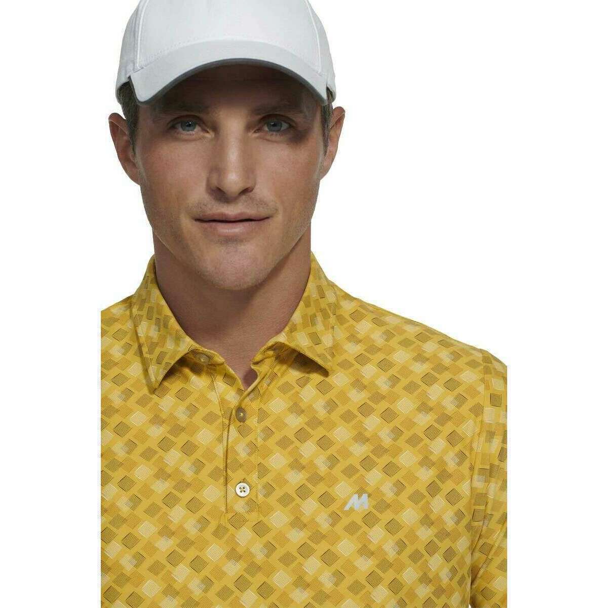 Meyer Phil Performance Print Polo - Corn Yellow - Image 4