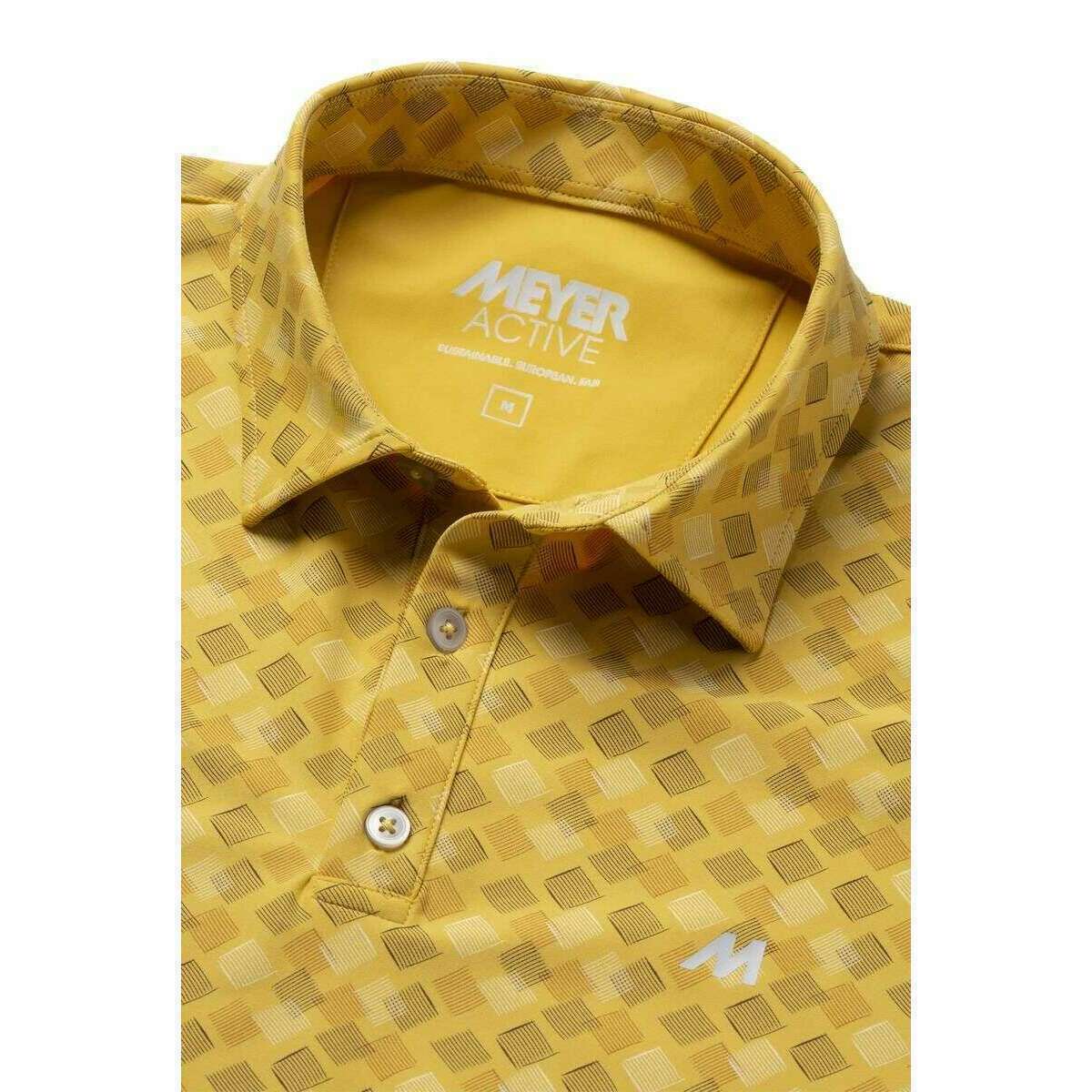 Meyer Phil Performance Print Polo - Corn Yellow - Image 5
