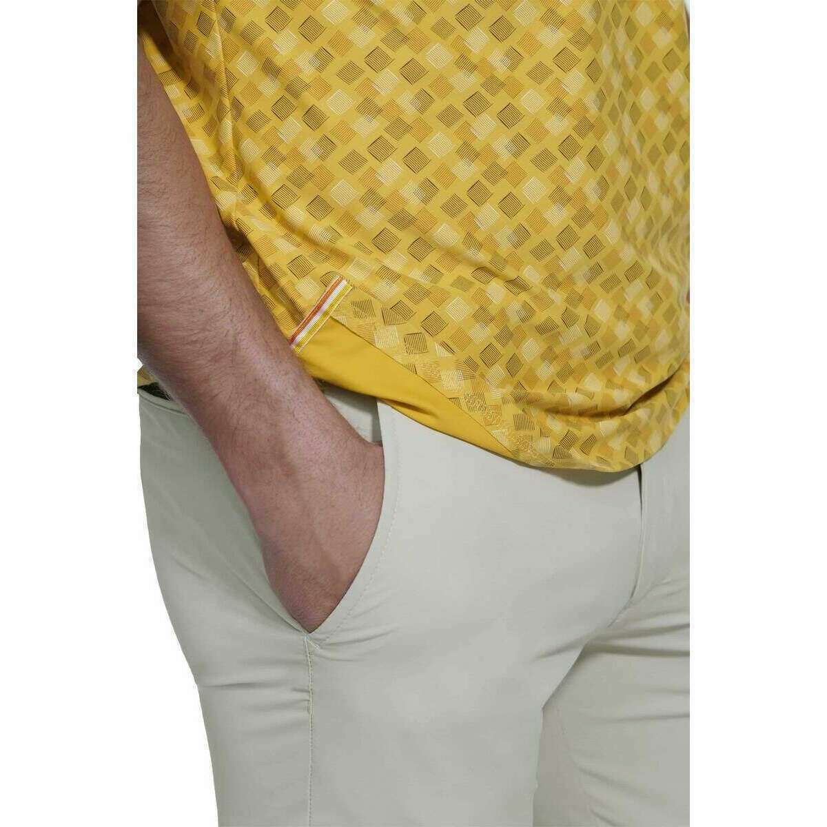 Meyer Phil Performance Print Polo - Corn Yellow - Image 6
