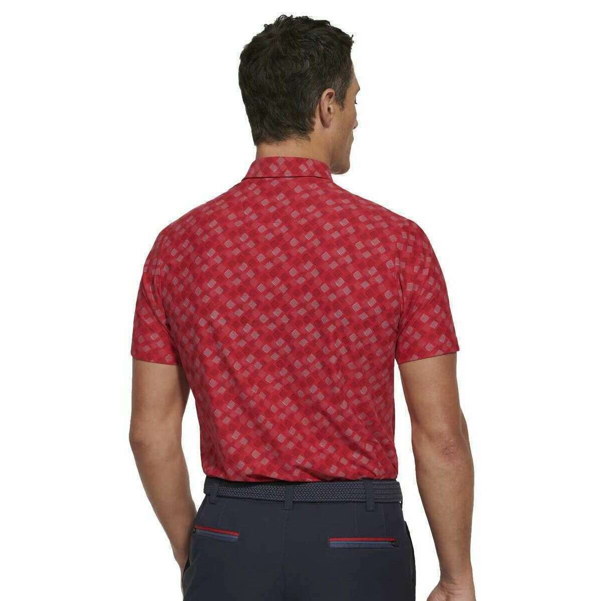 Meyer Phil Performance Print Polo - Red - Image 2