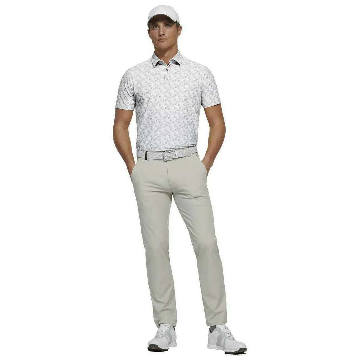 Meyer Phil Performance Print Polo - White - Image 3