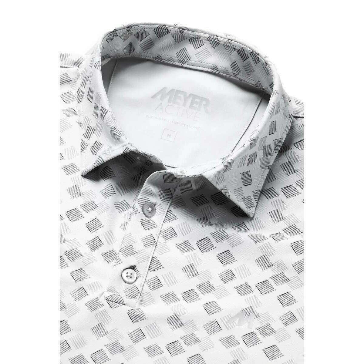 Meyer Phil Performance Print Polo - White - Image 5
