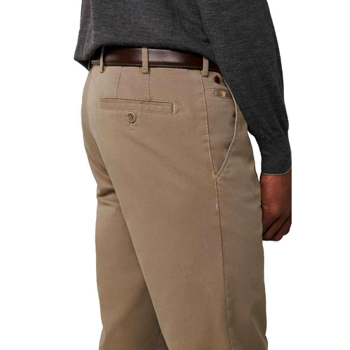 Meyer Roma Regular Chinos - Beige - Image 3
