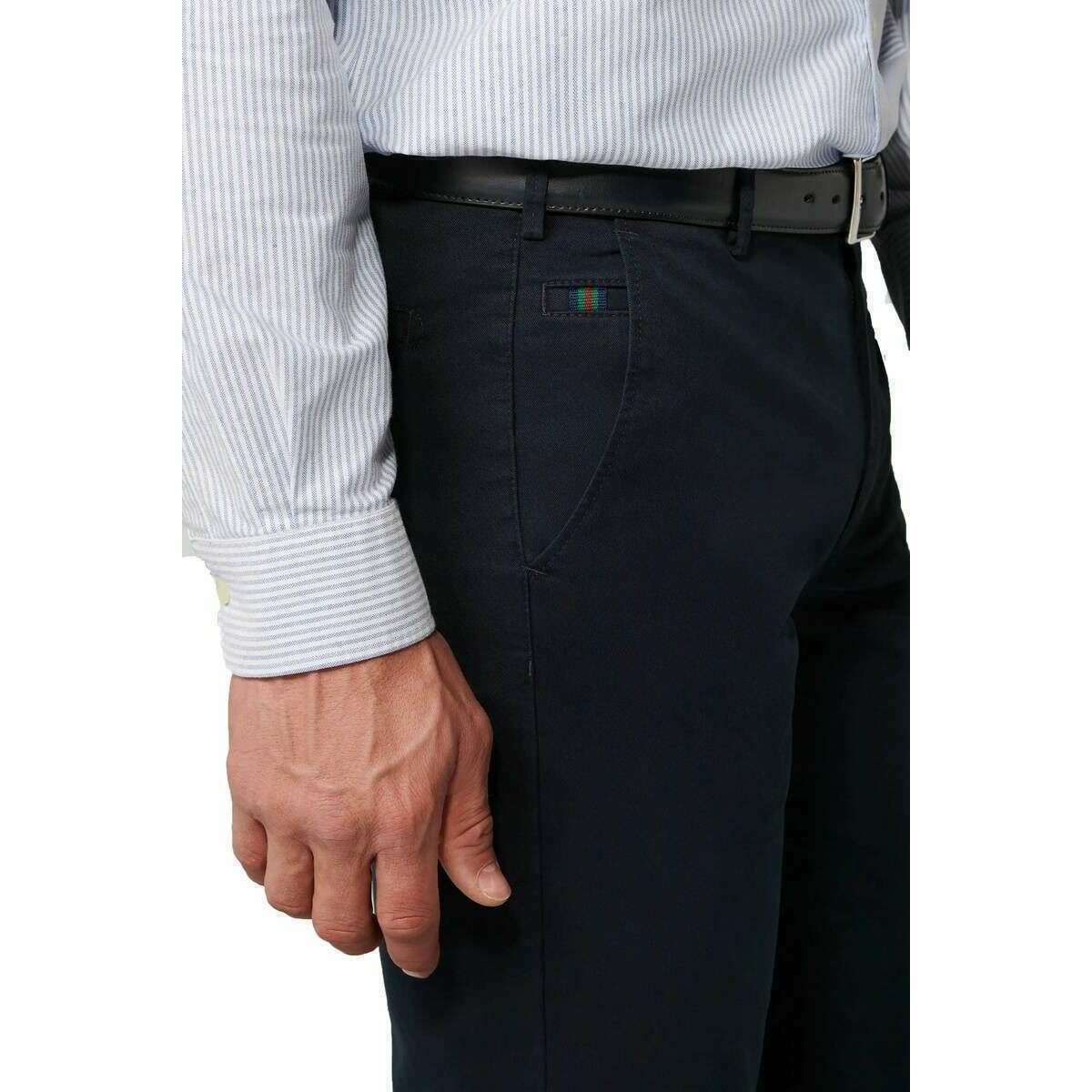 Meyer Roma Regular Chinos - Navy - Image 3