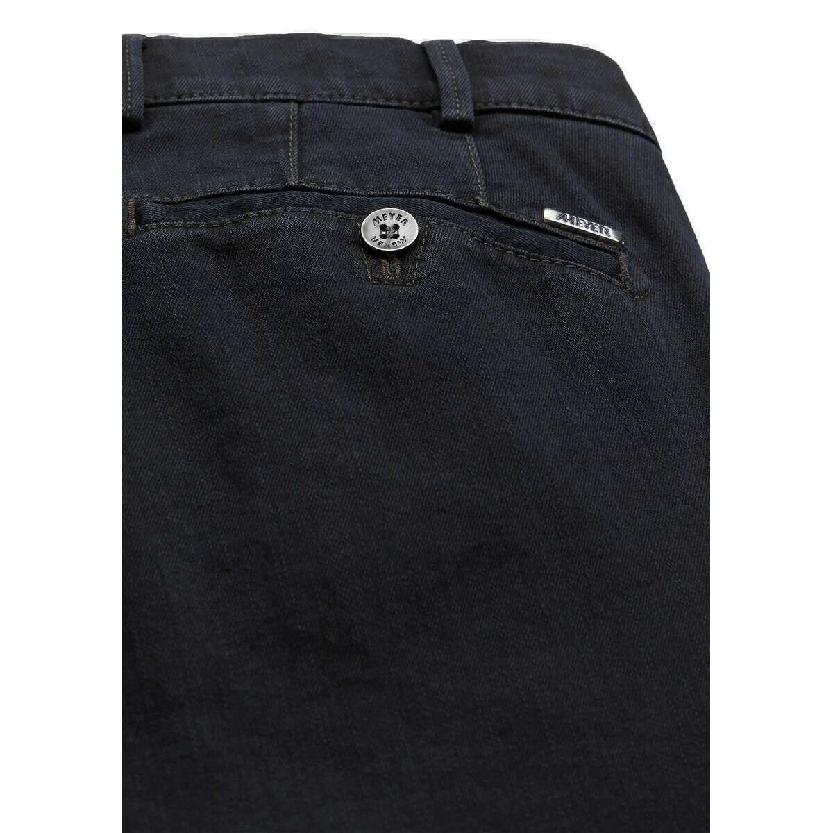 Meyer Roma Regular Denim Chinos - Blue Black - Image 4