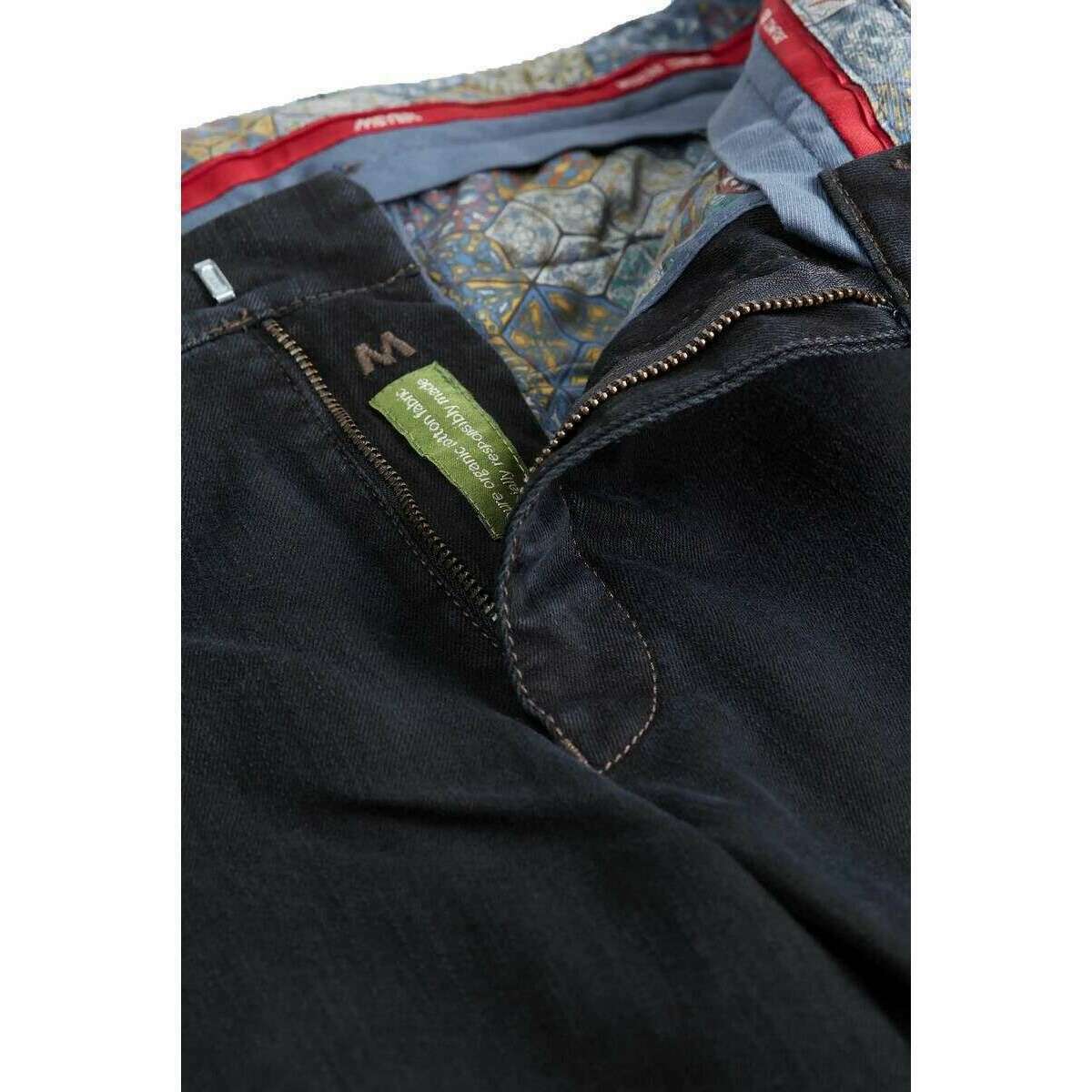 Meyer Roma Regular Denim Chinos - Blue Black - Image 5