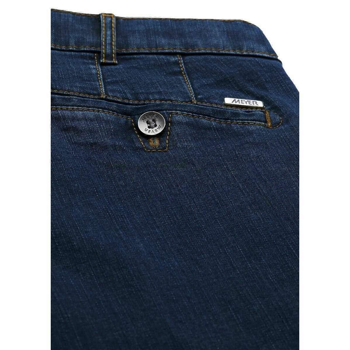 Meyer Roma Regular Denim Chinos - Blue Stone - Image 4