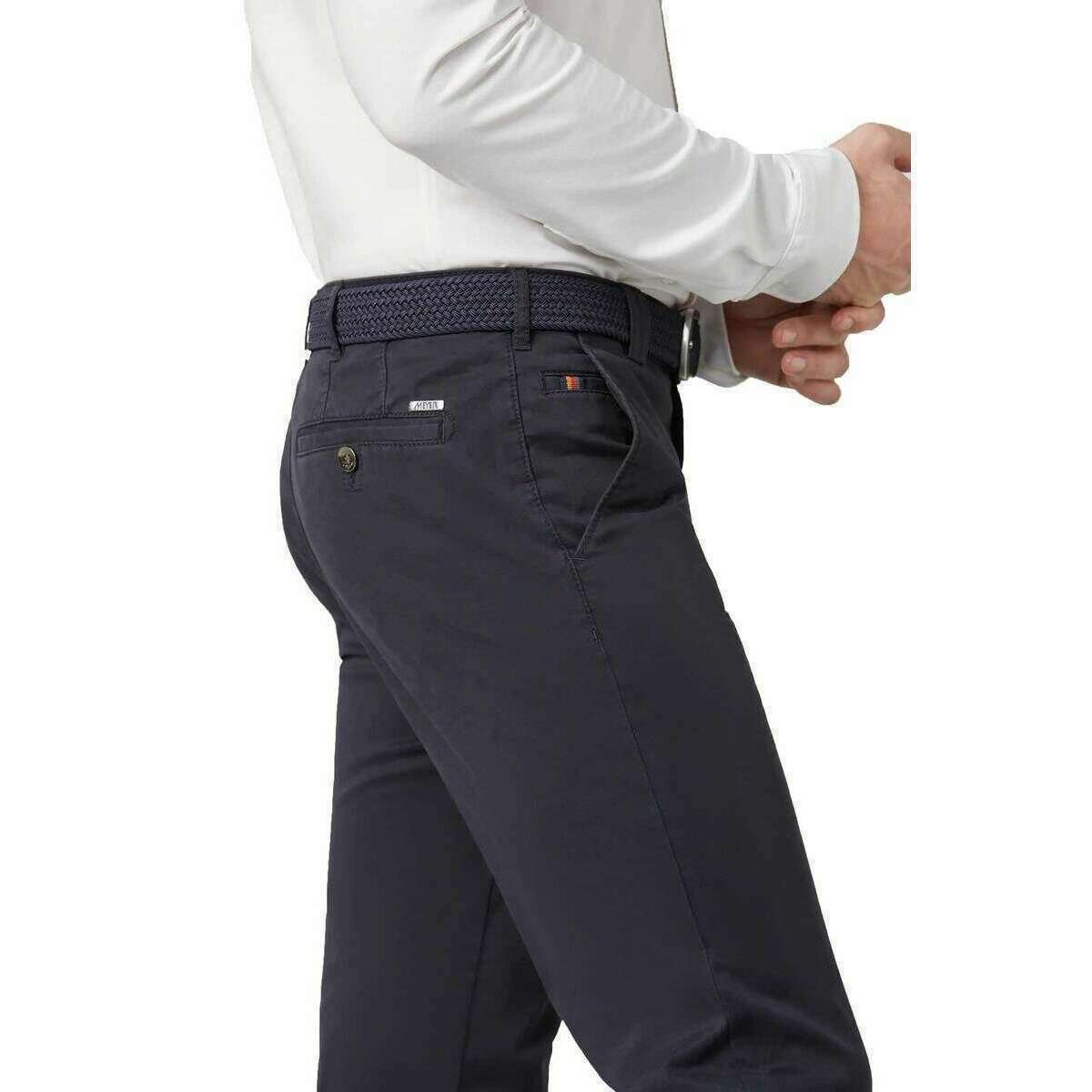 Meyer Roma Regular Fair Chinos - Navy - Image 3