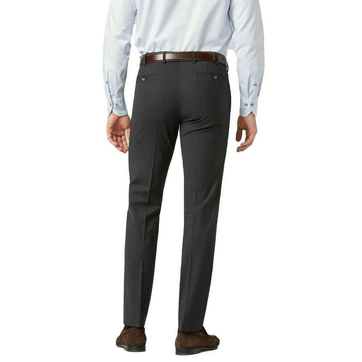 Meyer Roma Regular Tropical Trousers - Charcoal Grey - Image 2