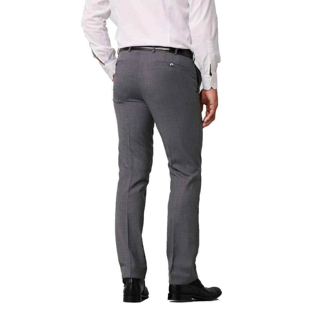 Meyer Roma Regular Tropical Trousers - Mid Grey - Image 2
