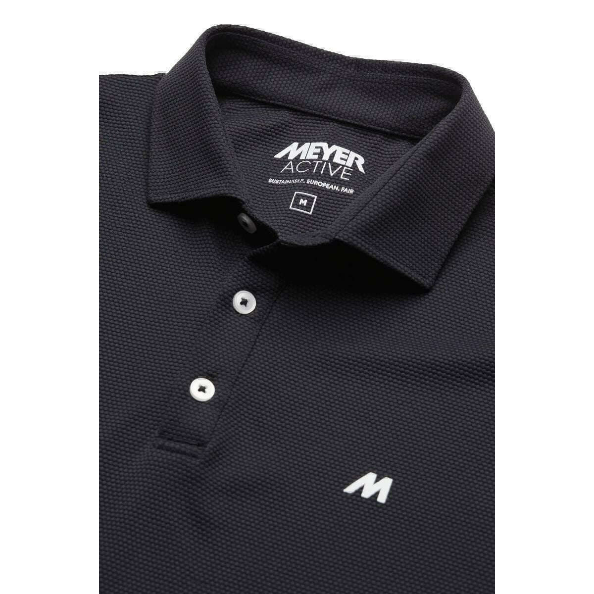 Meyer Rory Pique Performance Polo - Black - Image 5