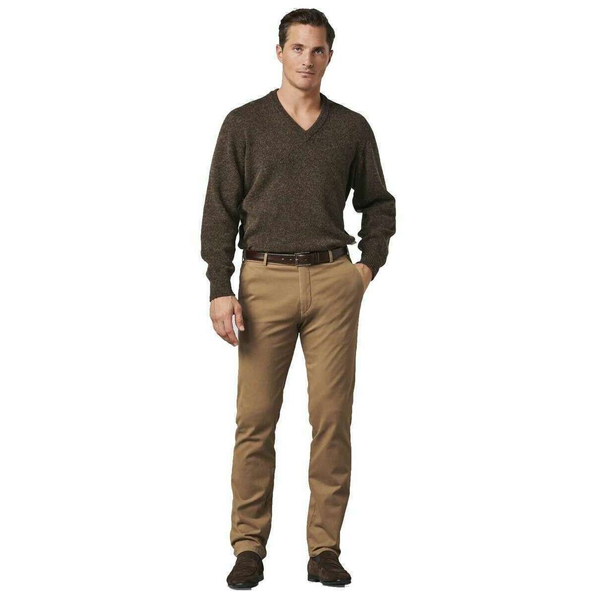 Meyer Stretch Leather Belt - Brown - Image 3