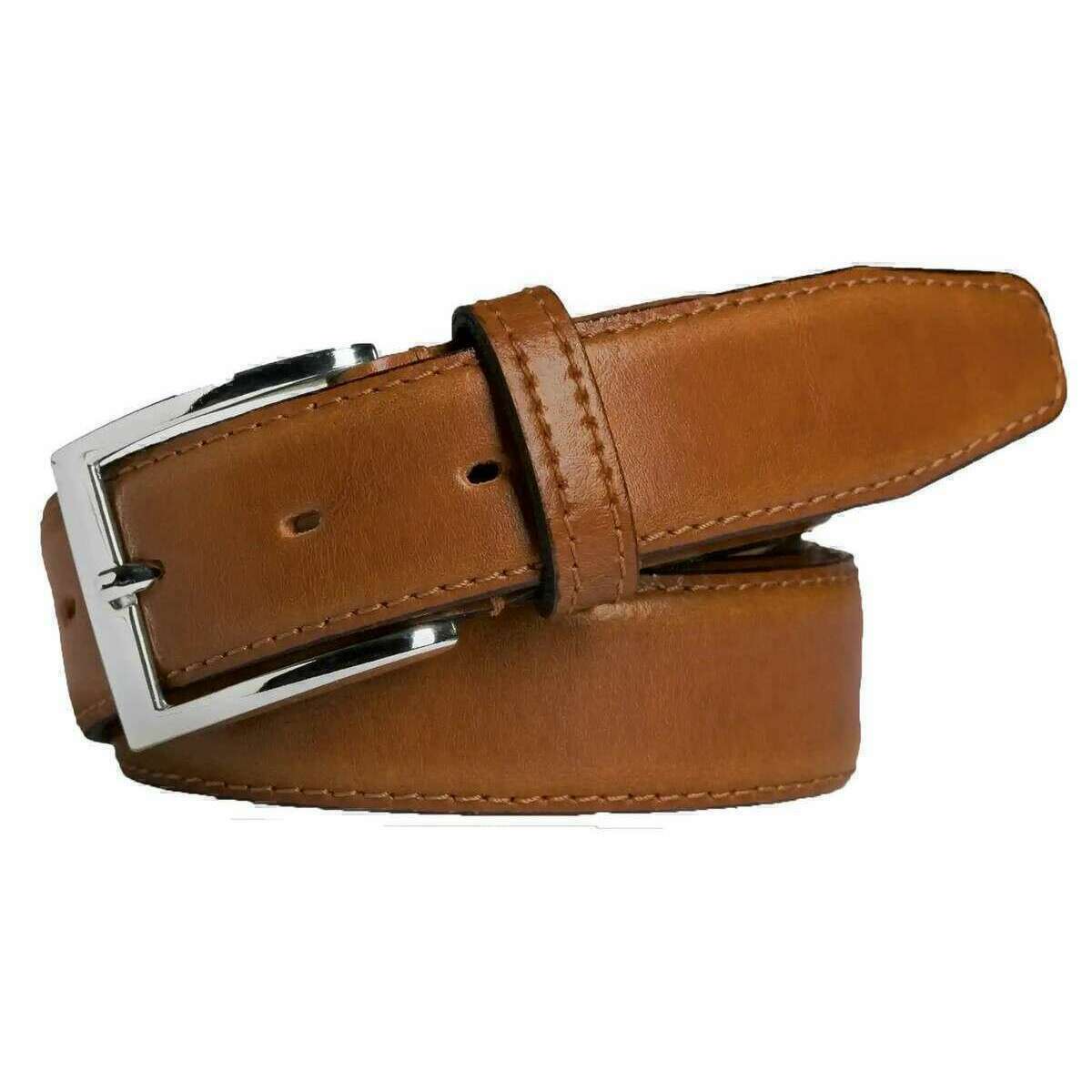 Meyer Stretch Leather Belt - Tan