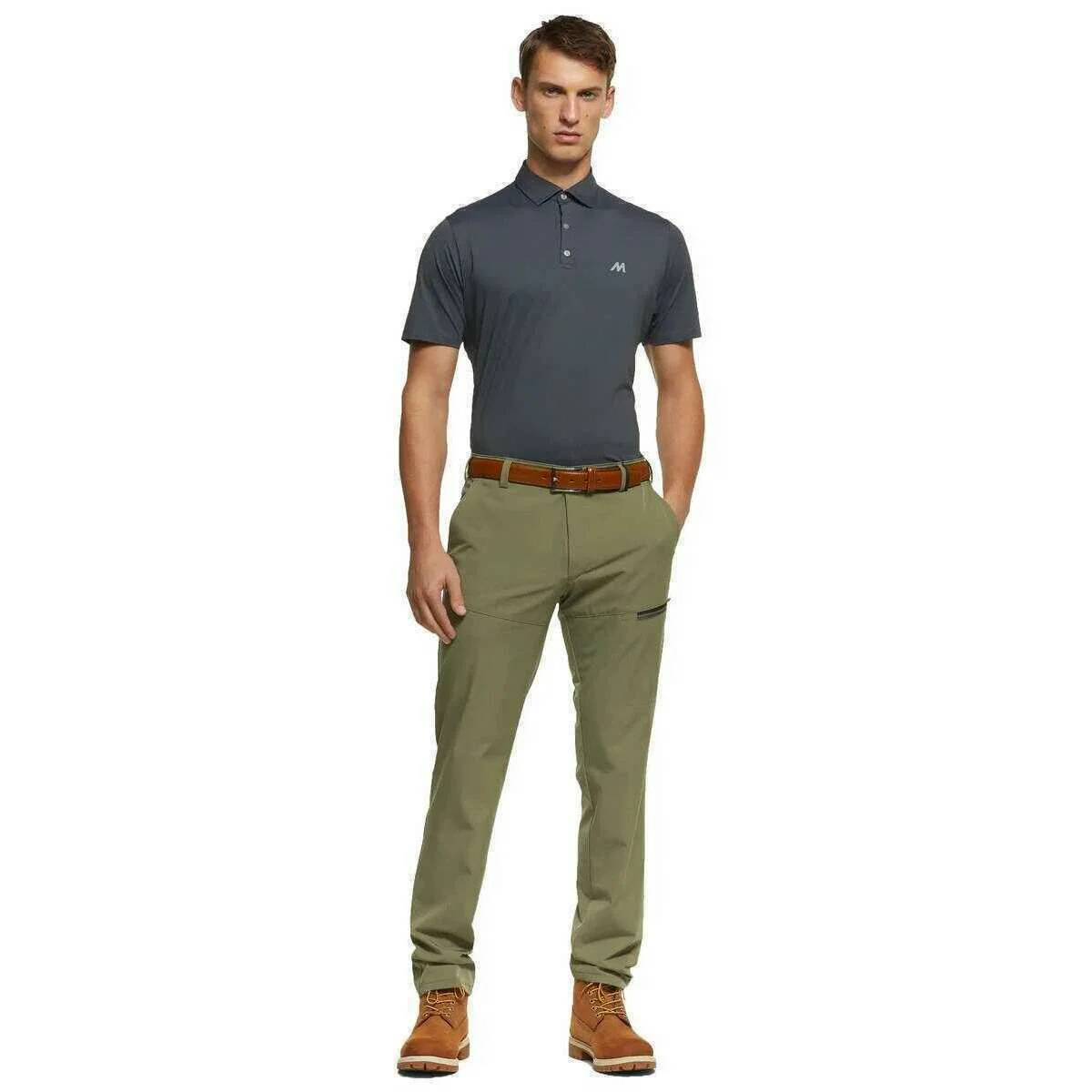 Meyer Tiger Performance Polo - Charcoal Grey - Image 3