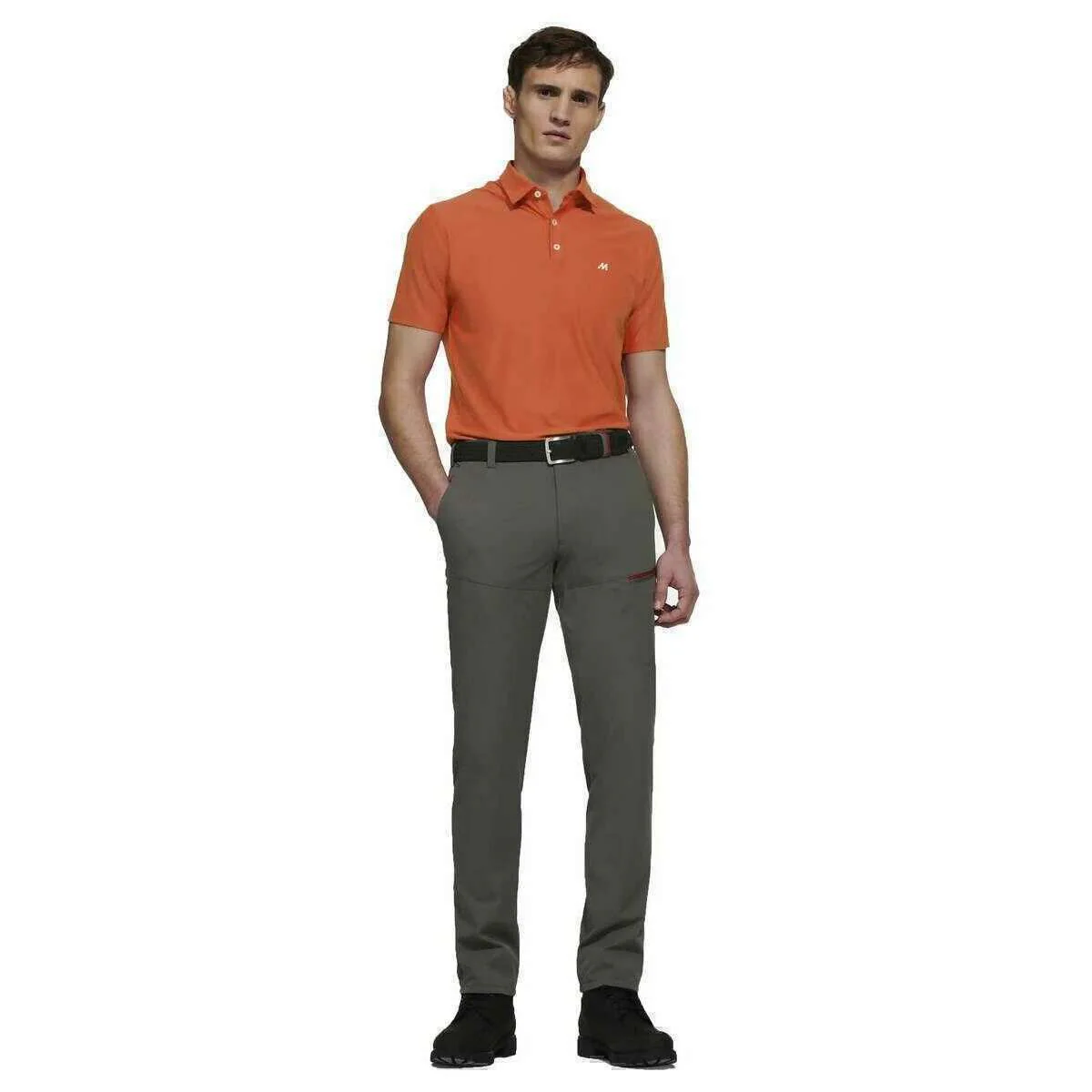Meyer Tiger Performance Polo - Pumpkin Orange - Image 3