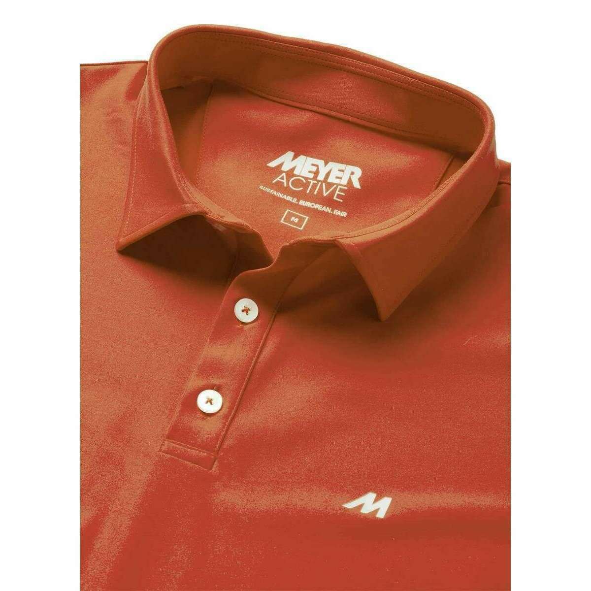 Meyer Tiger Performance Polo - Pumpkin Orange - Image 5