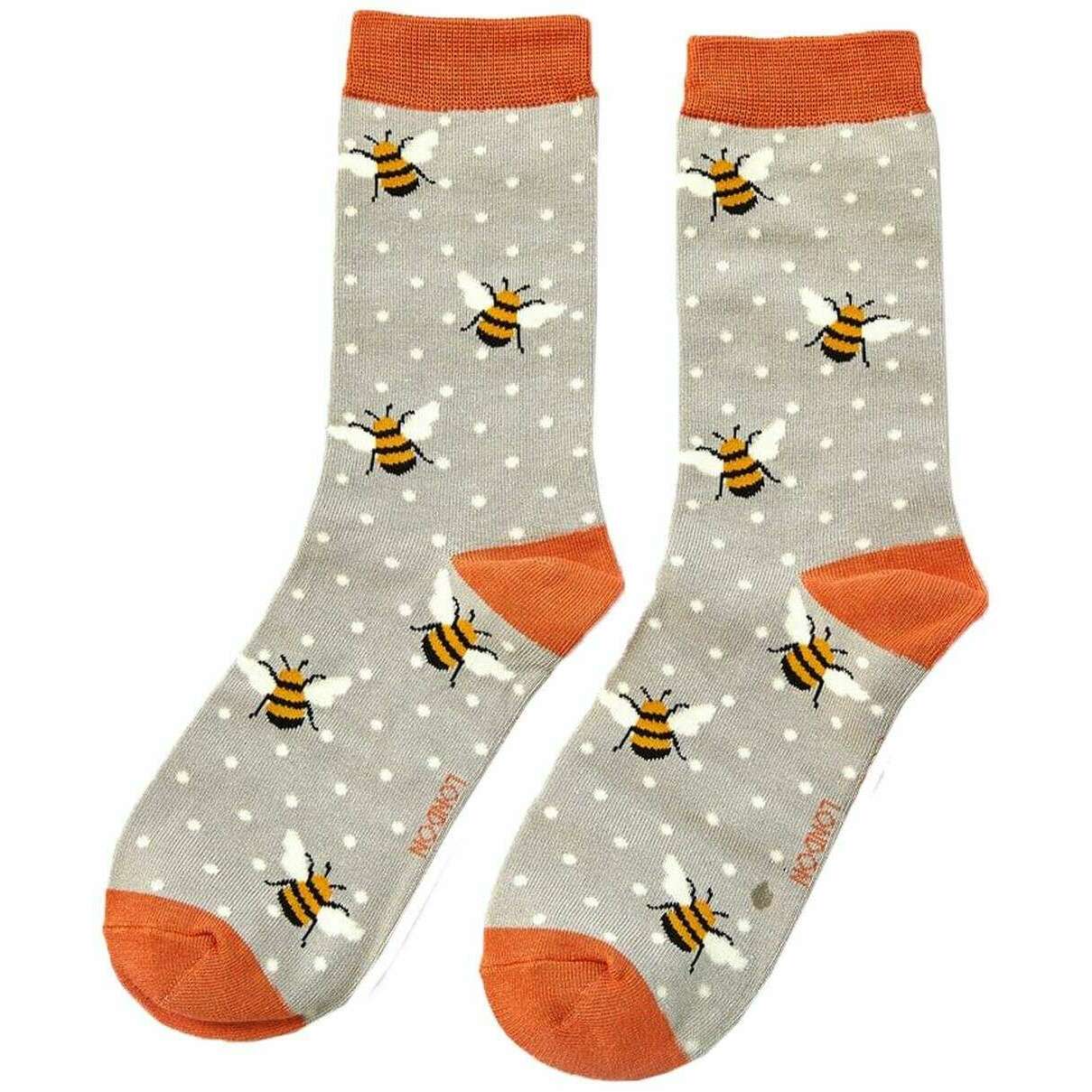 Miss Sparrow London 3 Pack Bumble Bee Sock Box - Green/Blue/Grey - Image 5