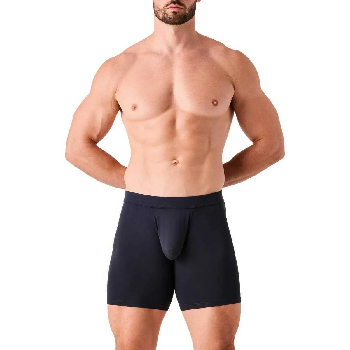 Obviously EliteMan Boxer Brief 6inch Leg - Charcoal Black - Image 4