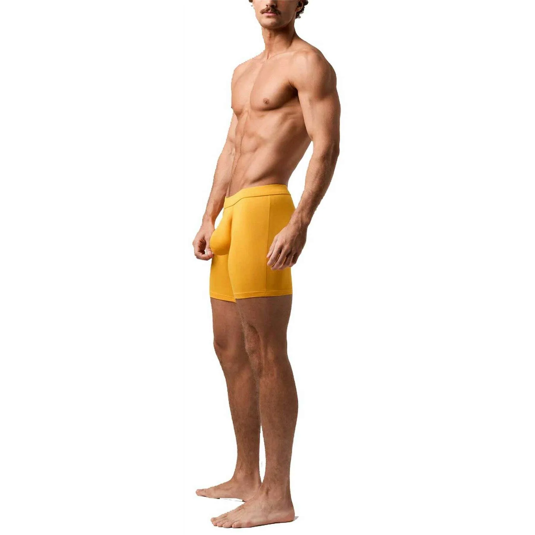 Obviously EliteMan Boxer Brief 6inch Leg - Gold - Image 3