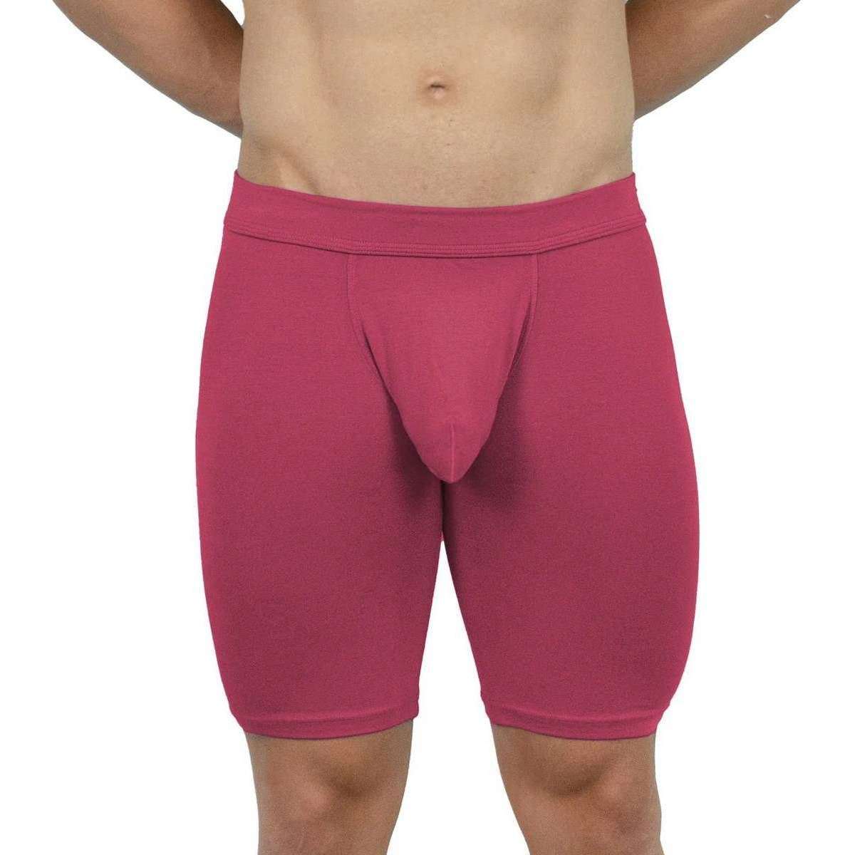 Obviously EliteMan Boxer Brief 9inch Leg - Brick Red - Image 4