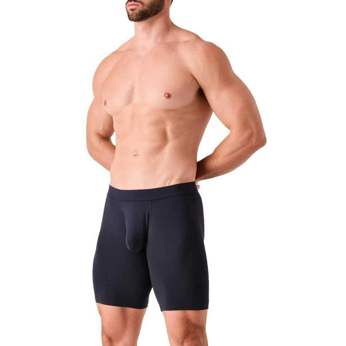 Obviously EliteMan Boxer Brief 9inch Leg  - Charcoal Black - Image 6