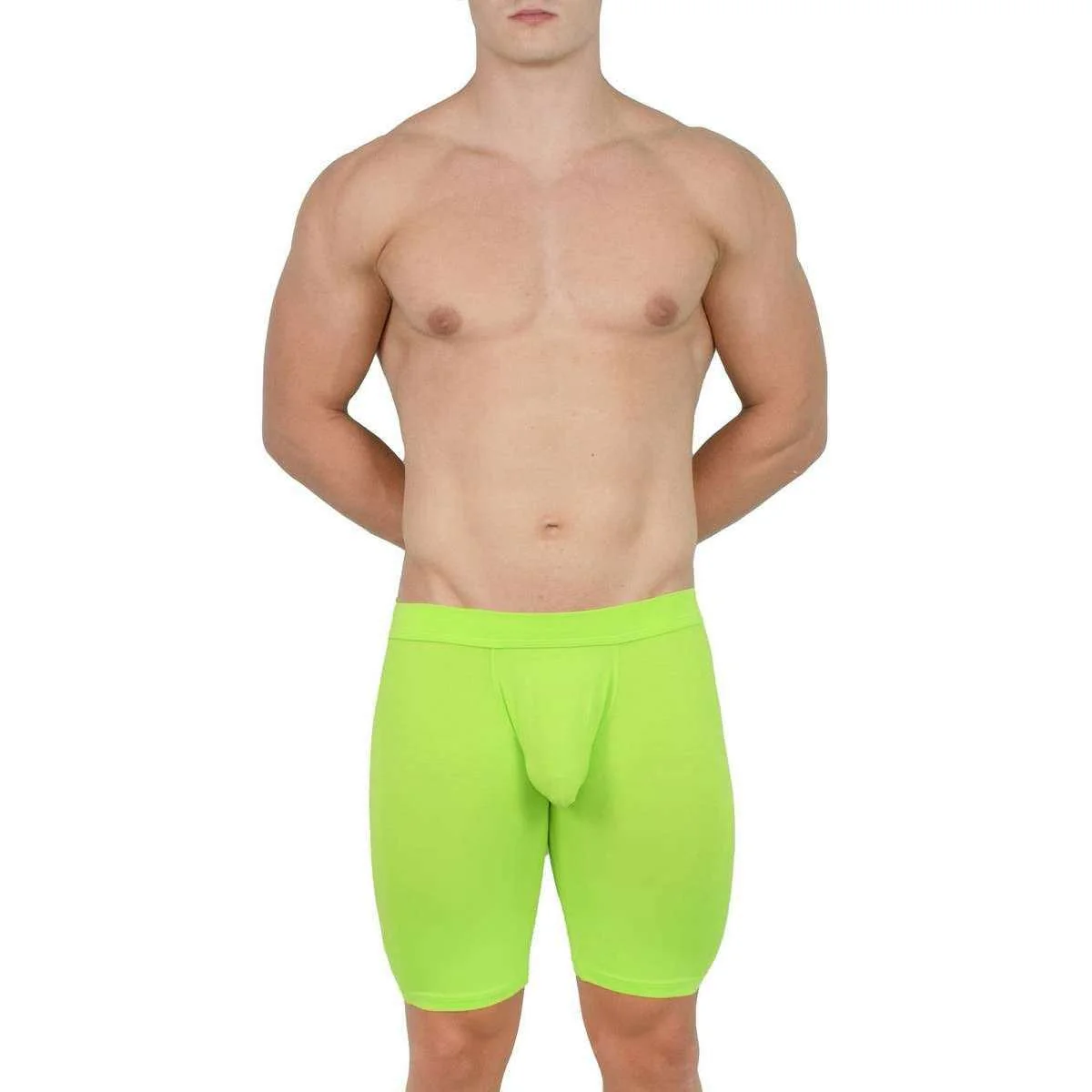 Obviously EliteMan Boxer Brief 9inch Leg - Lime - Image 4