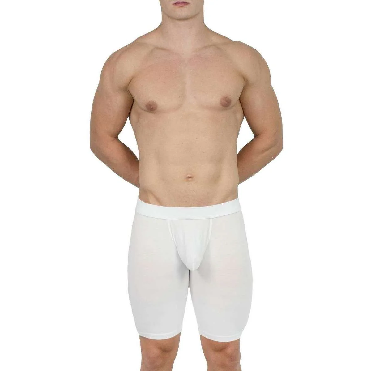 Obviously EliteMan Boxer Brief 9inch Leg - White - Image 4