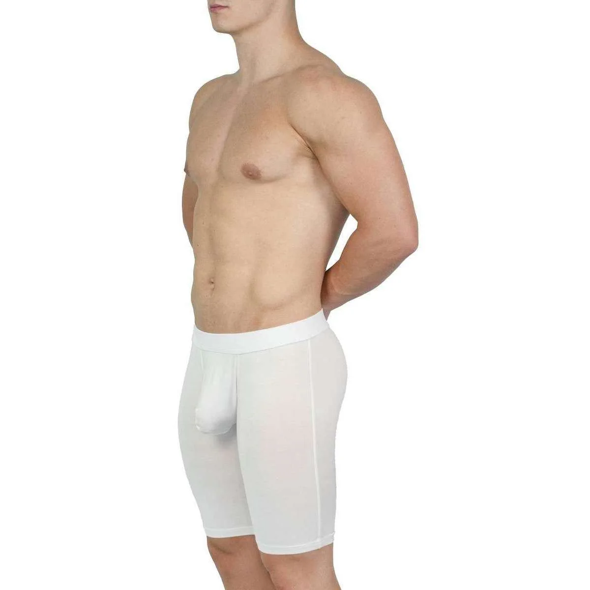 Obviously EliteMan Boxer Brief 9inch Leg - White - Image 6