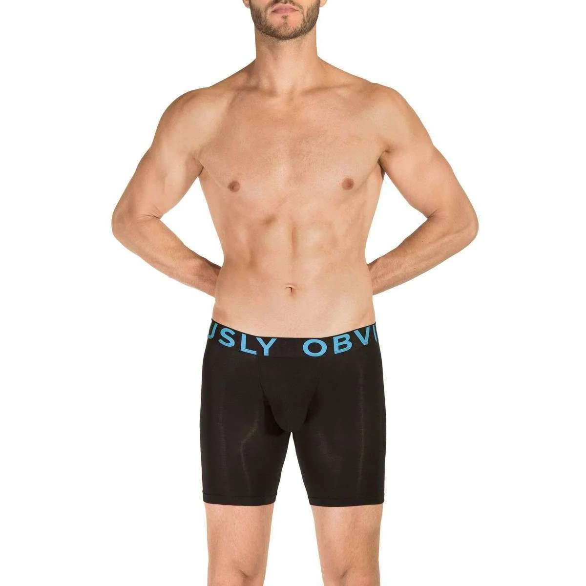 Obviously Everyman AnatoMAX Boxer Breif 6inch Leg - Black - Image 4