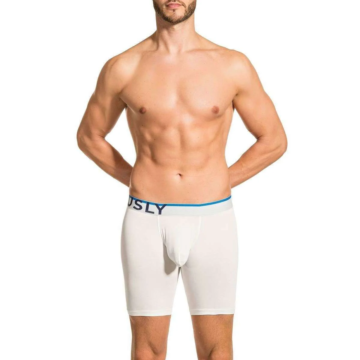 Obviously Everyman AnatoMAX Boxer Breif 6inch Leg - White - Image 4
