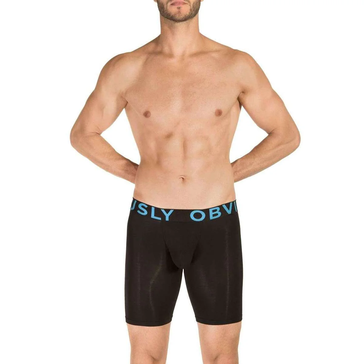 Obviously EveryMan AnatoMAX Boxer Brief 9inch Leg - Black - Image 4