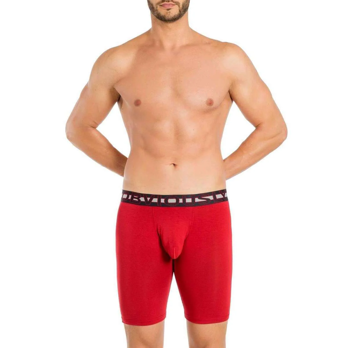 Obviously EveryMan AnatoMAX Boxer Brief 9inch Leg - Chilli Red - Image 4