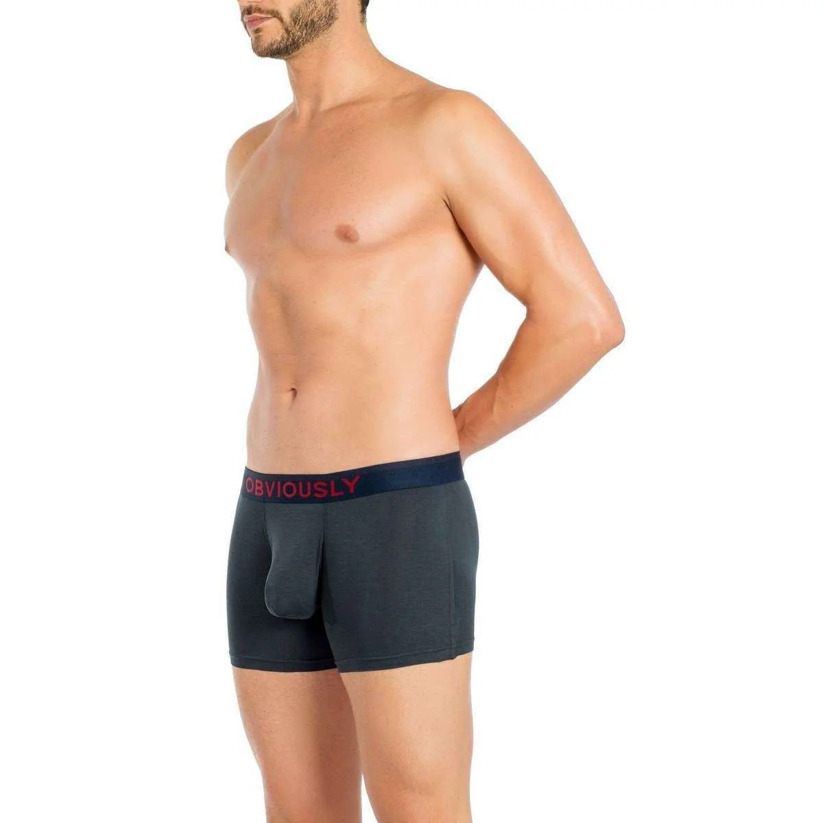 Obviously FreeMan AnatoFREE Boxer Brief 3inch Leg - Ash Grey - Image 5