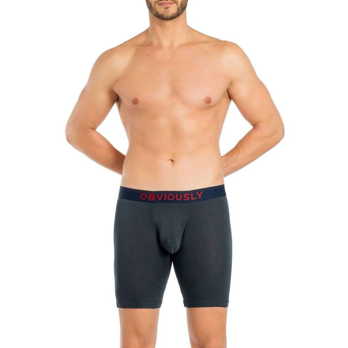 Obviously FreeMan AnatoFREE Boxer Brief 6inch Leg - Ash Grey - Image 4