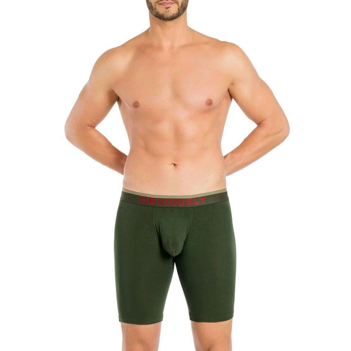 Obviously FreeMan AnatoFREE Boxer Brief 9inch Leg - Pine Green - Image 4