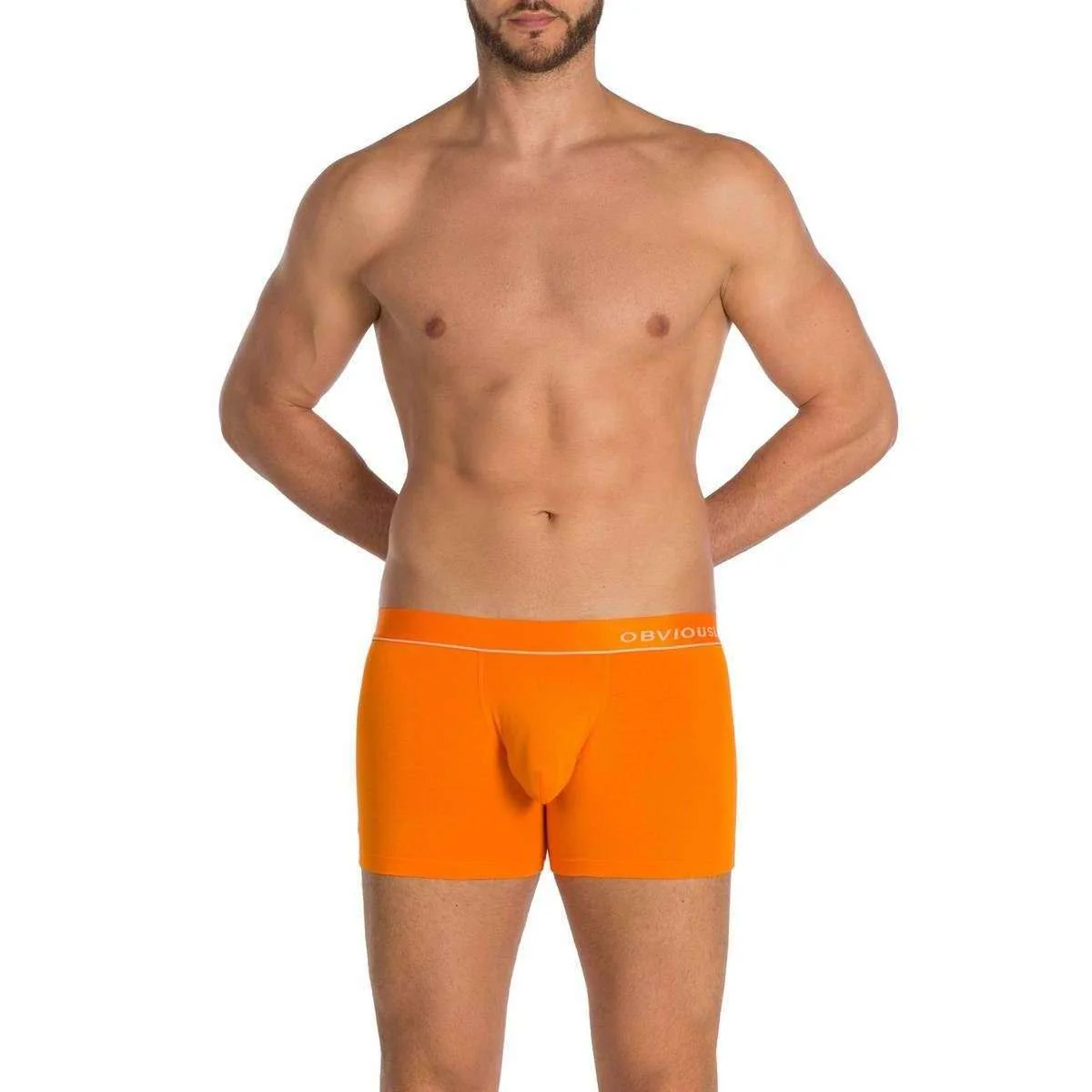 Obviously PrimeMan AnatoMAX Boxer Brief 3inch Leg - Orange - Image 4