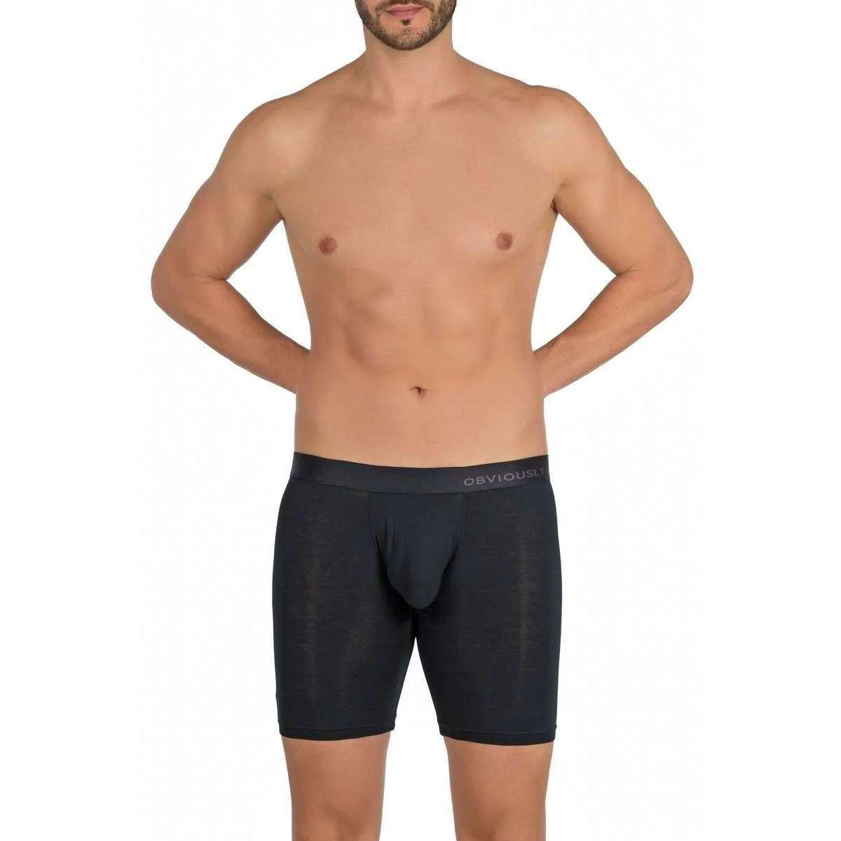 Obviously PrimeMan AnatoMAX Boxer Brief 6inch Leg - Black - Image 4