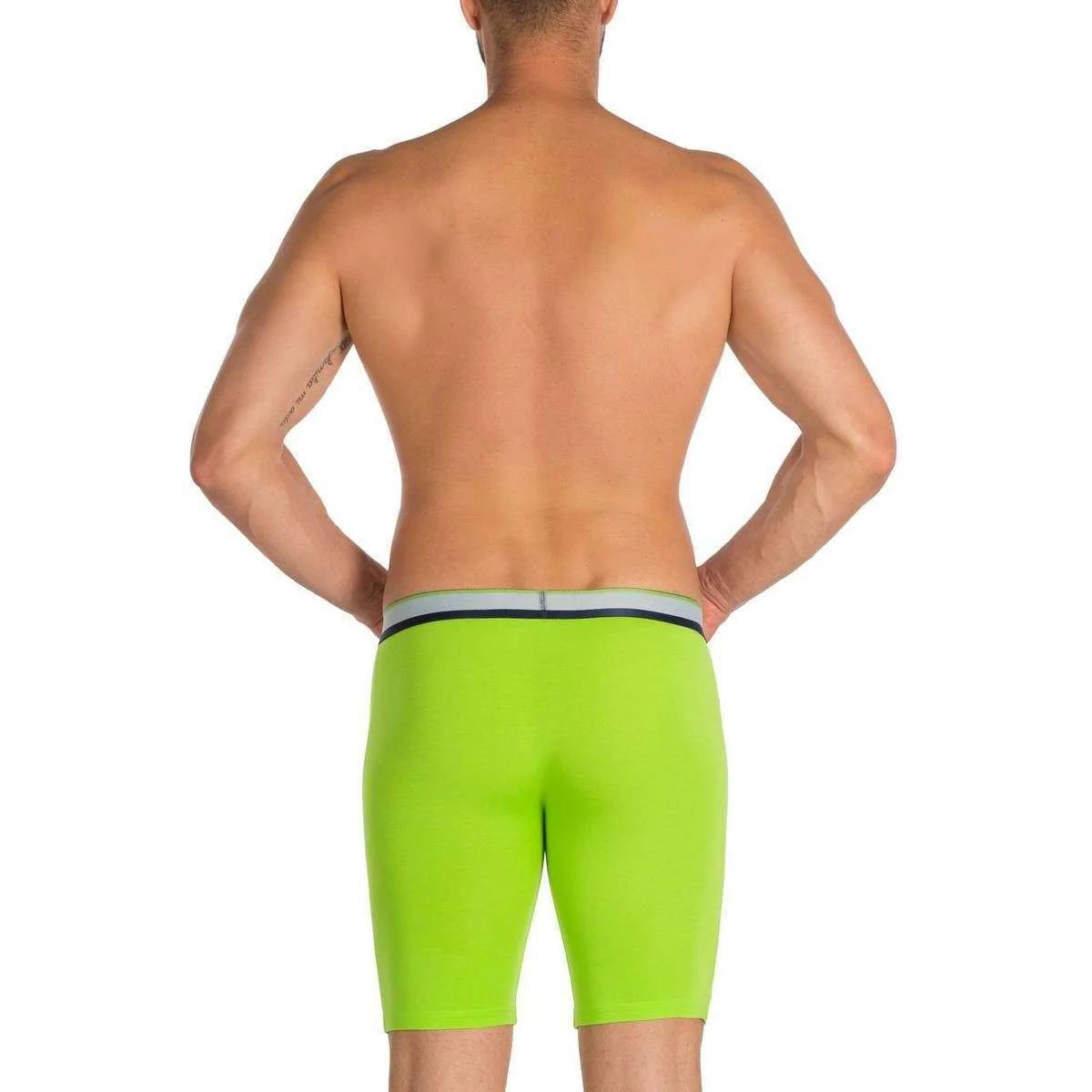 Obviously PrimeMan AnatoMAX Boxer Brief 9inch Leg - Lime Green - Image 5