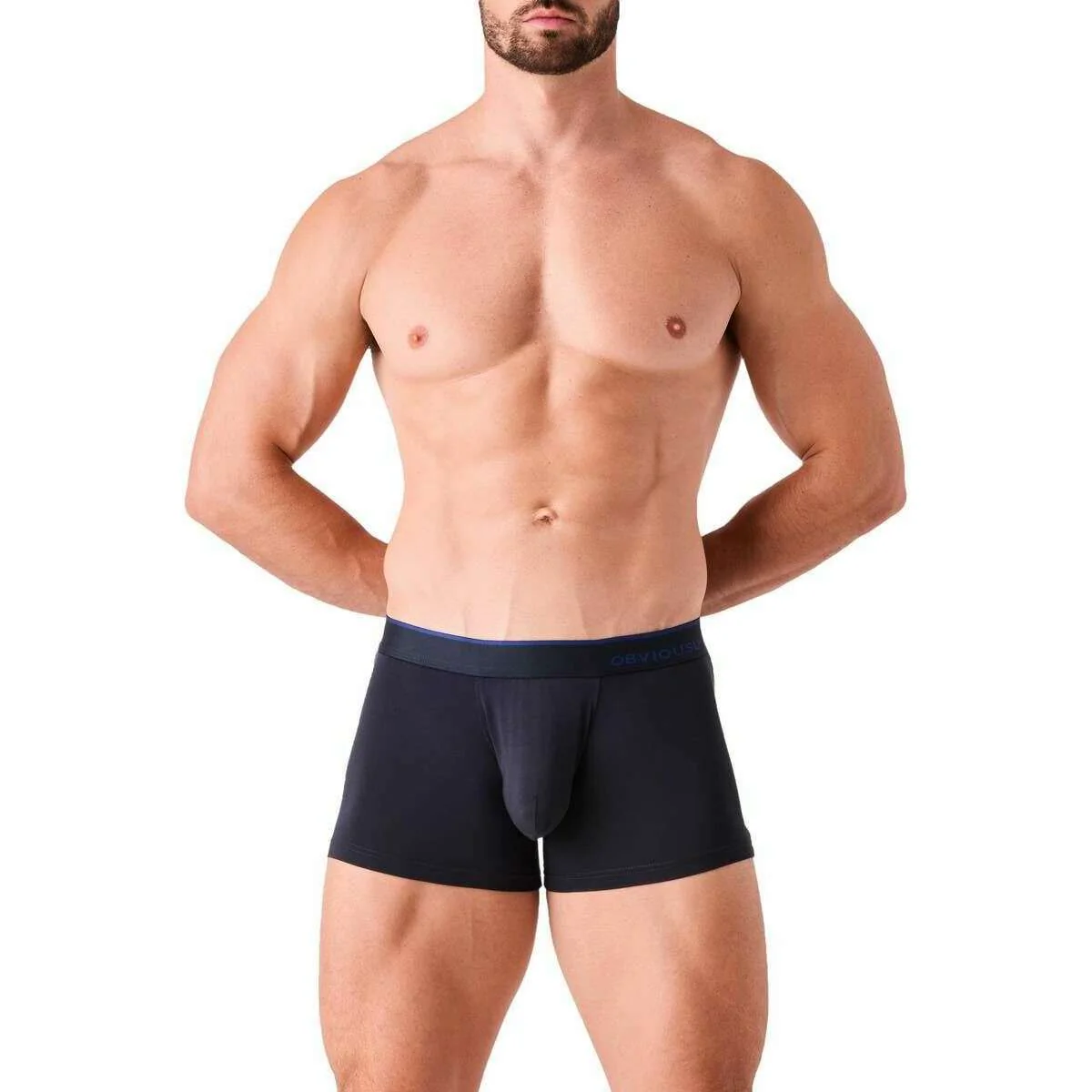 Obviously PrimeMan Boxer Brief 3inch Leg - Charcoal Black - Image 4