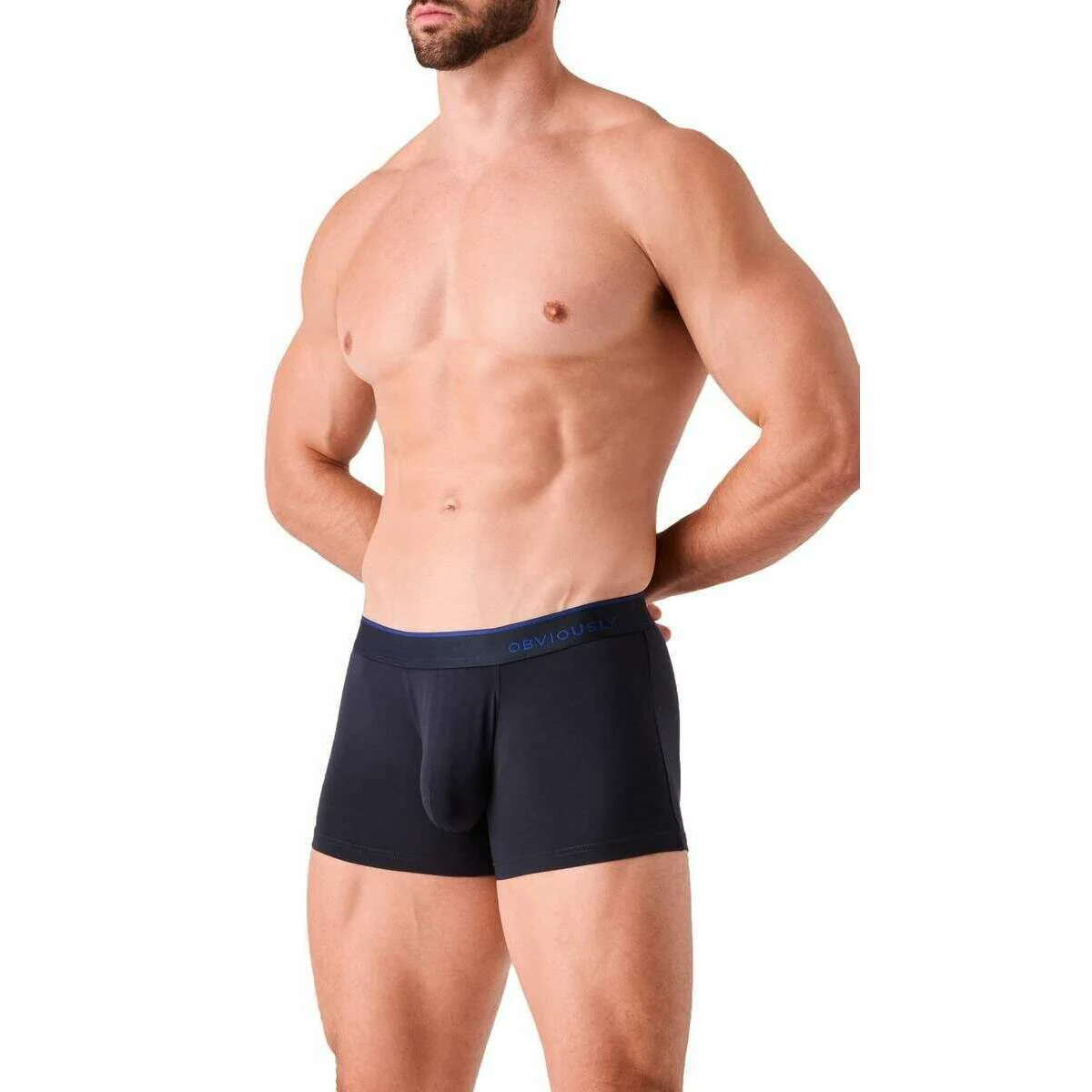 Obviously PrimeMan Boxer Brief 3inch Leg - Charcoal Black - Image 6