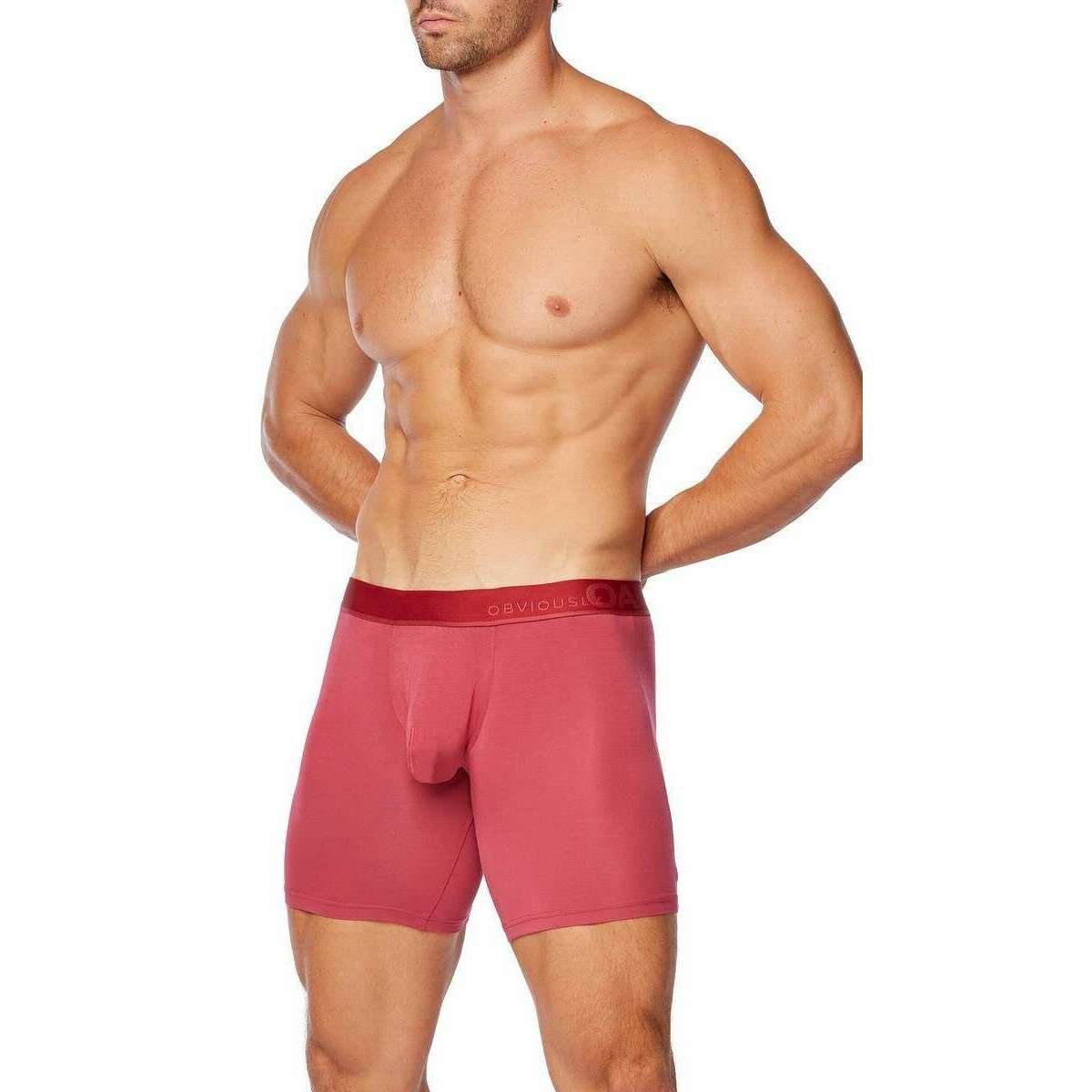 Obviously PrimeMan Boxer Brief 6inch Leg - Brick Red - Image 6
