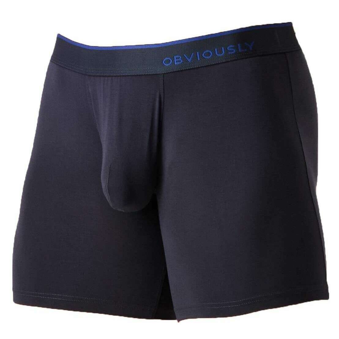 Obviously PrimeMan Boxer Brief 6inch Leg  - Charcoal Black - Image 3