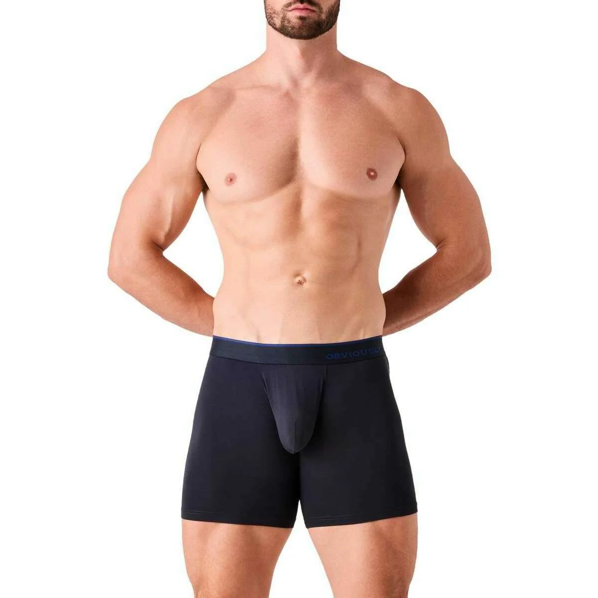 Obviously PrimeMan Boxer Brief 6inch Leg  - Charcoal Black - Image 4