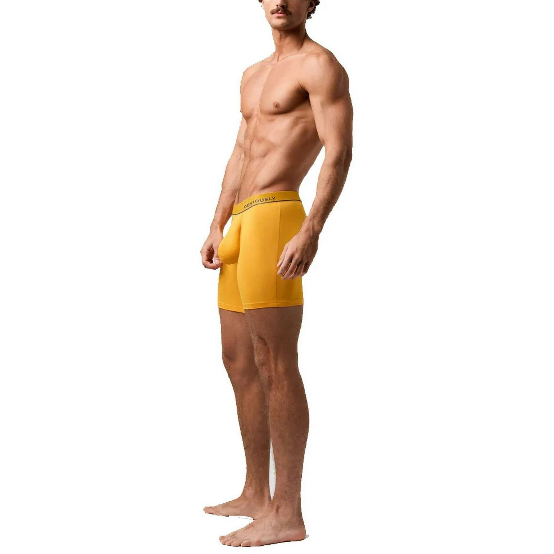 Obviously PrimeMan Boxer Brief 6inch Leg - Gold - Image 3